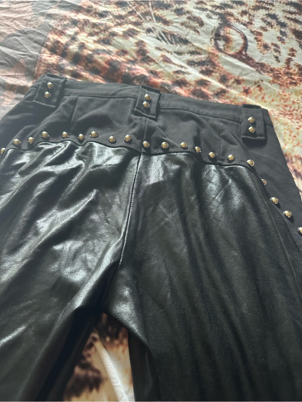 AKIRA Black open Lace-Up Studded leggings excellent condition - Picture 4 of 15